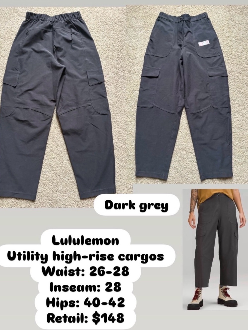 Lululemon utility high-rise cargo pants